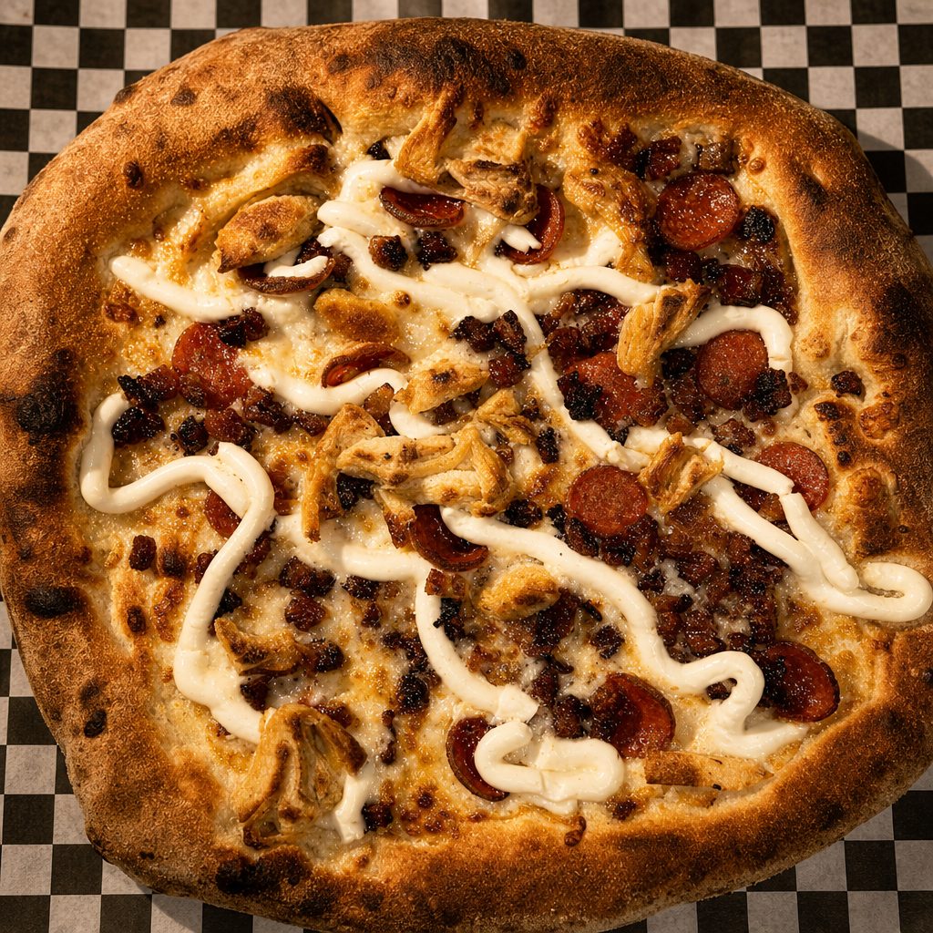 Killer Crabs from Outer Space Pizza.