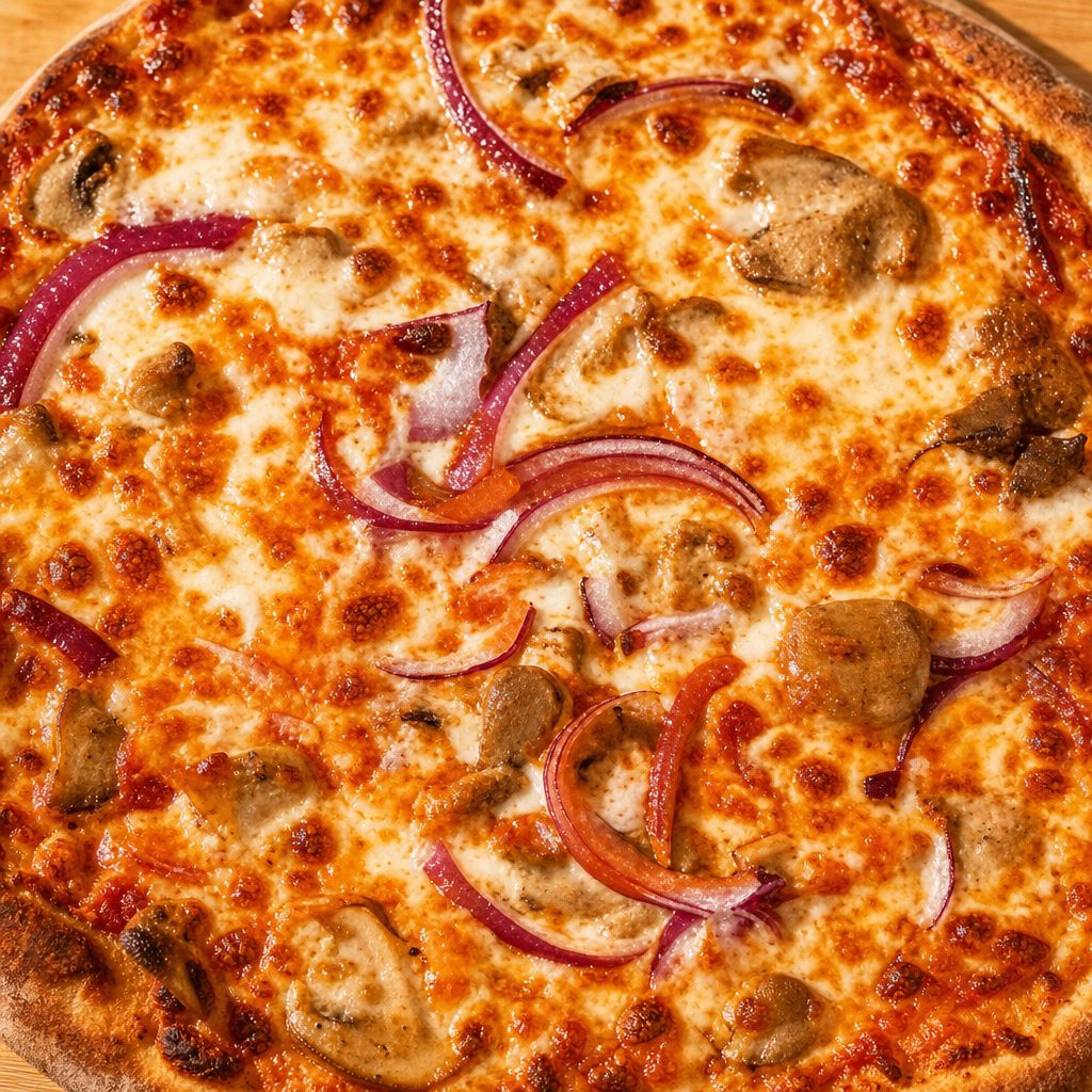 Hot Mother-Clucker Pizza.